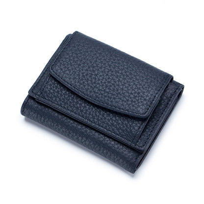 Thin Genuine Leather Wallet with RFID Blocking