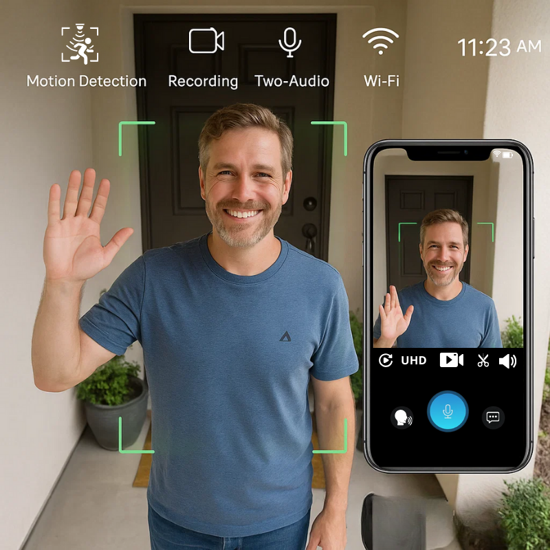 Smart Wi-Fi Doorbell Camera with HD Video