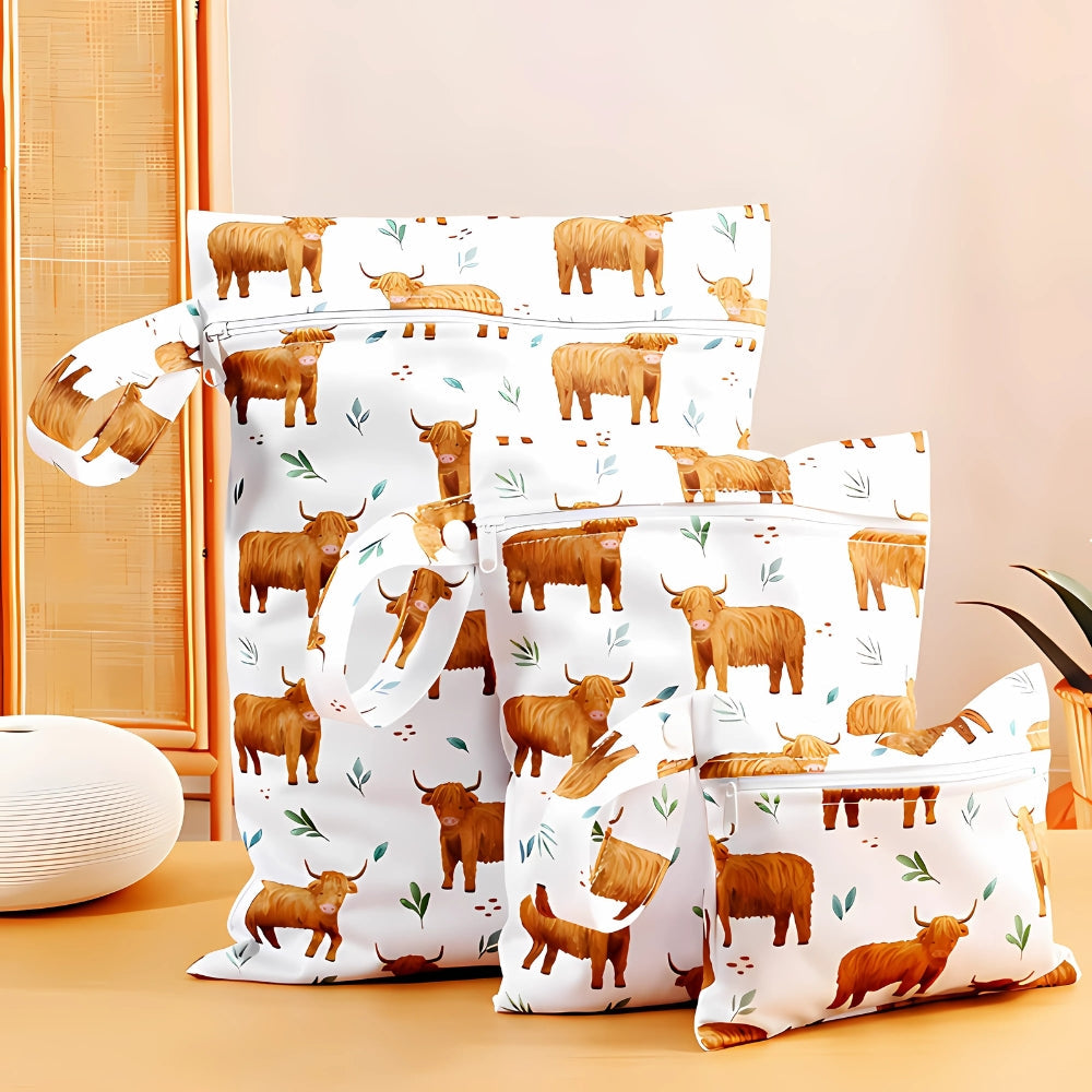 Cute Animal Print Waterproof Storage Bags 3pc Set