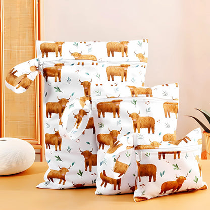 Cute Animal Print Waterproof Storage Bags 3pc Set