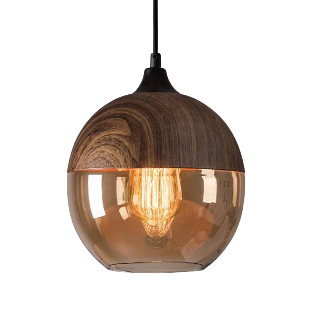 Rustic Wood Hanging Light Fixture - Luxicro