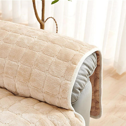 Plush Patterned Couch Cover