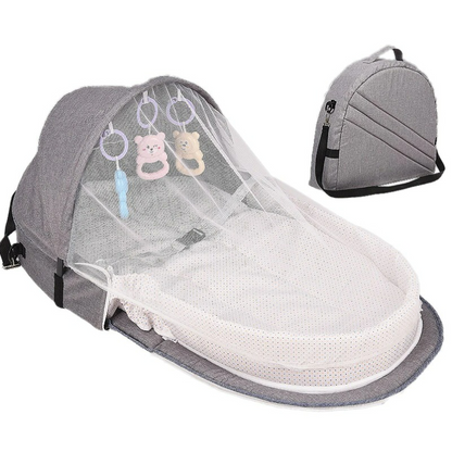 Portable Infant Travel Cot with Mesh