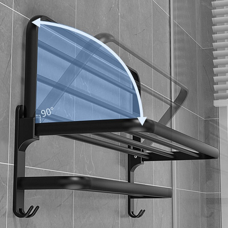 Compact Wall Mount Folding Towel Holder