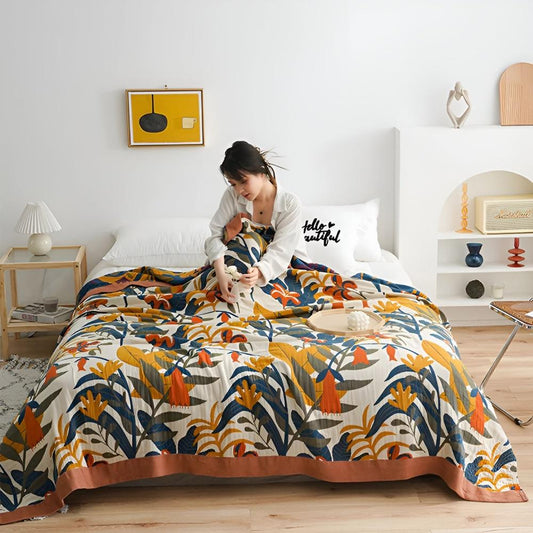 Bright Floral Soft Blanket - Luxicro