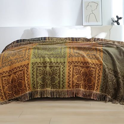 Colorful Boho Fringe Throw Blanket - Luxicro