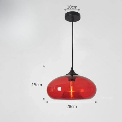 Vibrant Hanging Glass Ceiling Light
