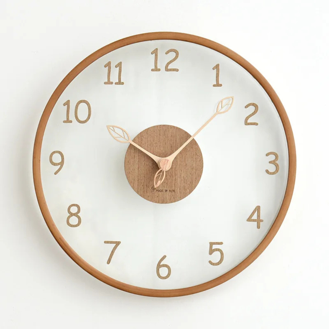 Classic Round Wood Wall Clock