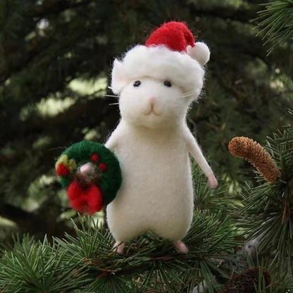 Fun Felt Holiday Mouse Ornament