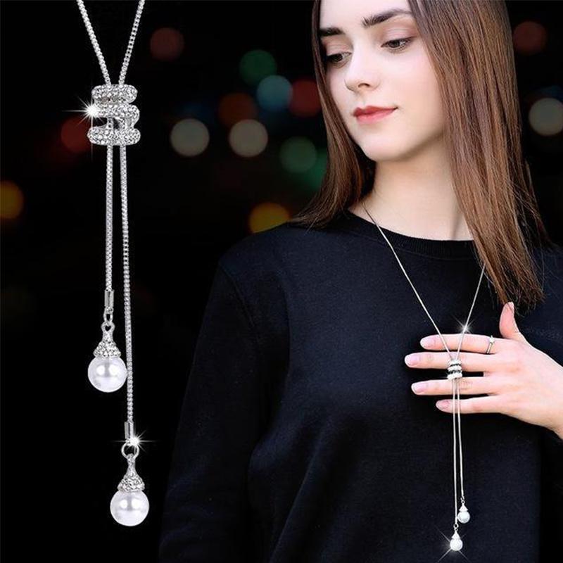 Cozy Longline Sweater Necklace for Ladies