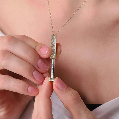 Glamorous Diamond Cut Pendant Necklace