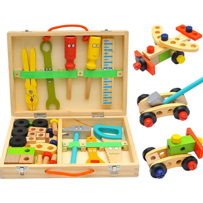 Wooden Kids Toolbox Set