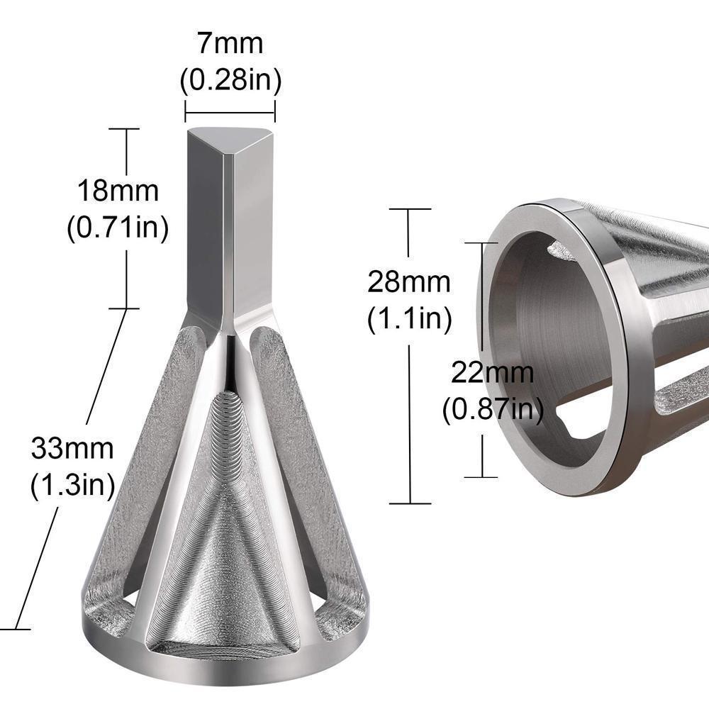 Fast Drill Bit Deburrer with External Edge Smoother