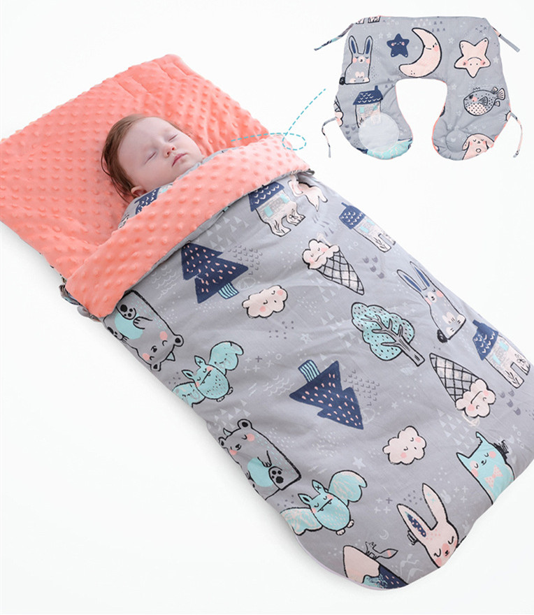 Soft Baby Sleep Sack with Hooded Blanket