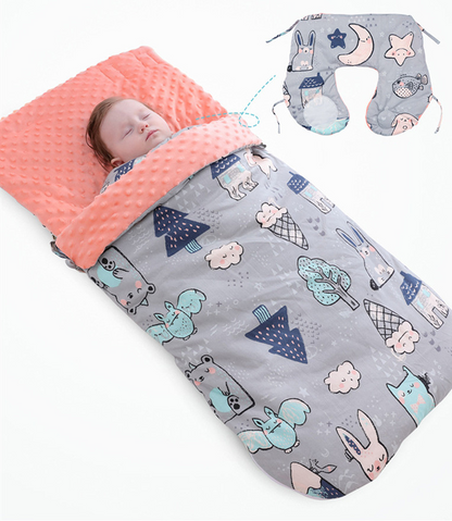 Soft Baby Sleep Sack with Hooded Blanket