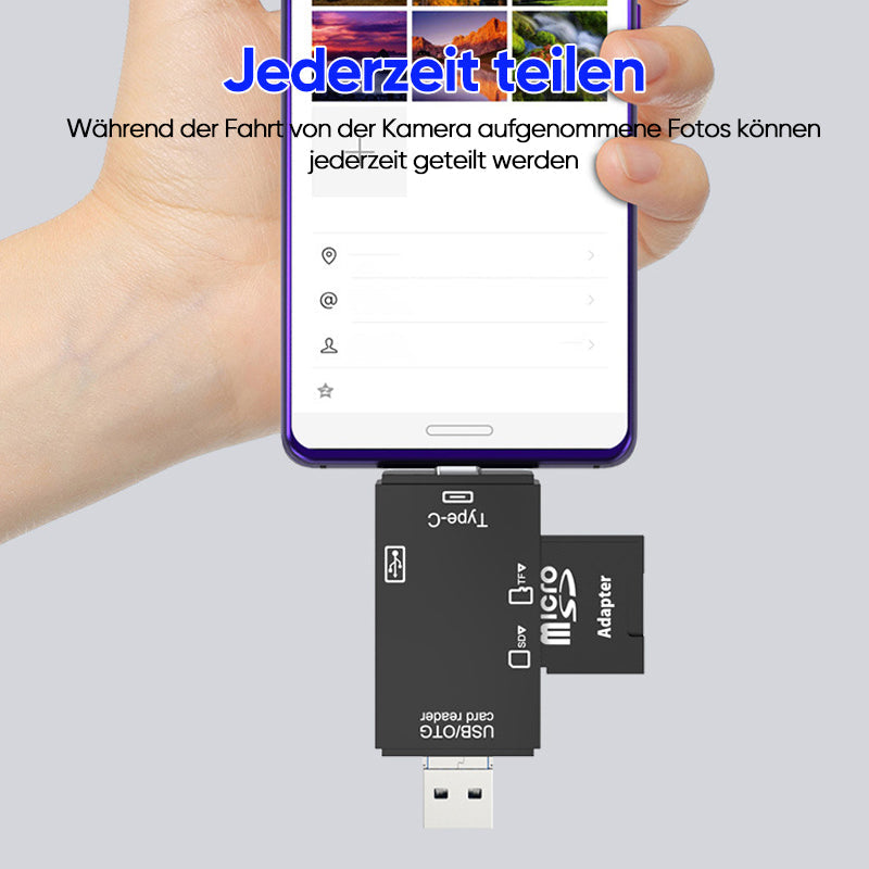 Versatile 6-in-1 USB Card Reader