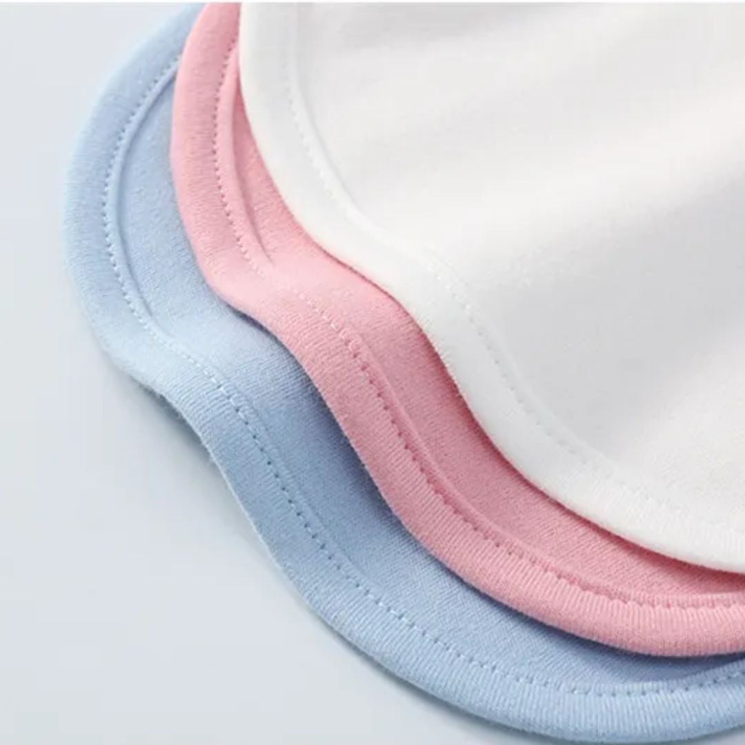 Gentle Baby Bib Soft Cotton Absorbent Snap Fastener