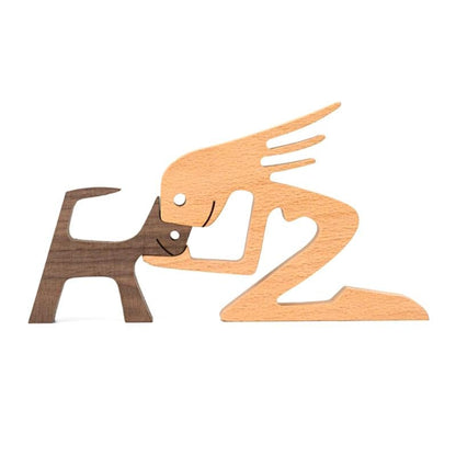 Handcrafted Wooden Animal Figurine Table Decor