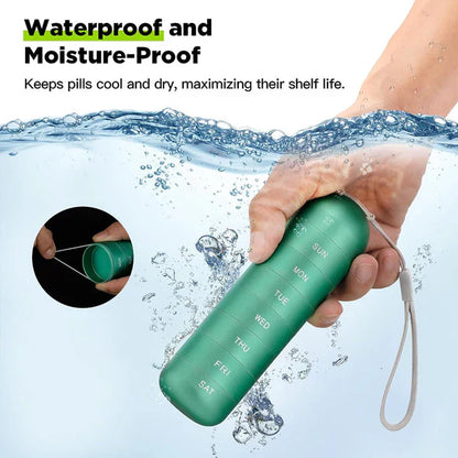 Daily Pill Organizer with 7 Waterproof Compartments