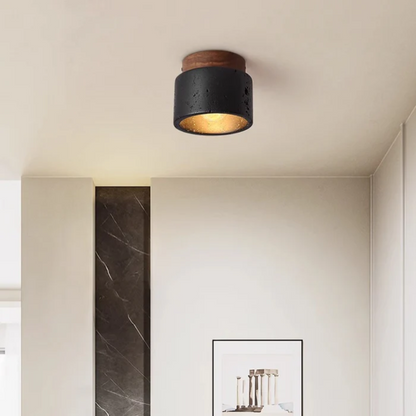 Rustic Rock Inspired Overhead Lamp