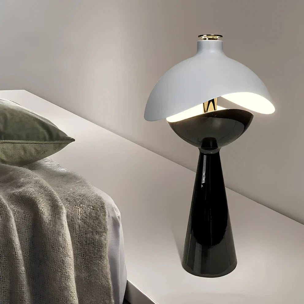 Elegant Circular Glass Desk Lamp