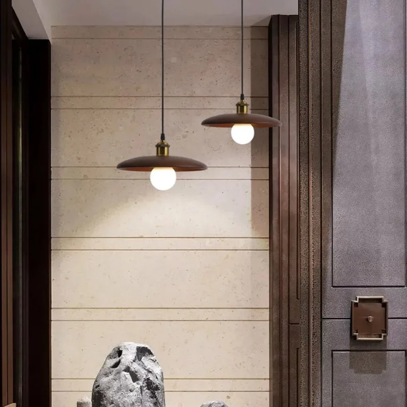 Rustic Wood Hanging Ceiling Light