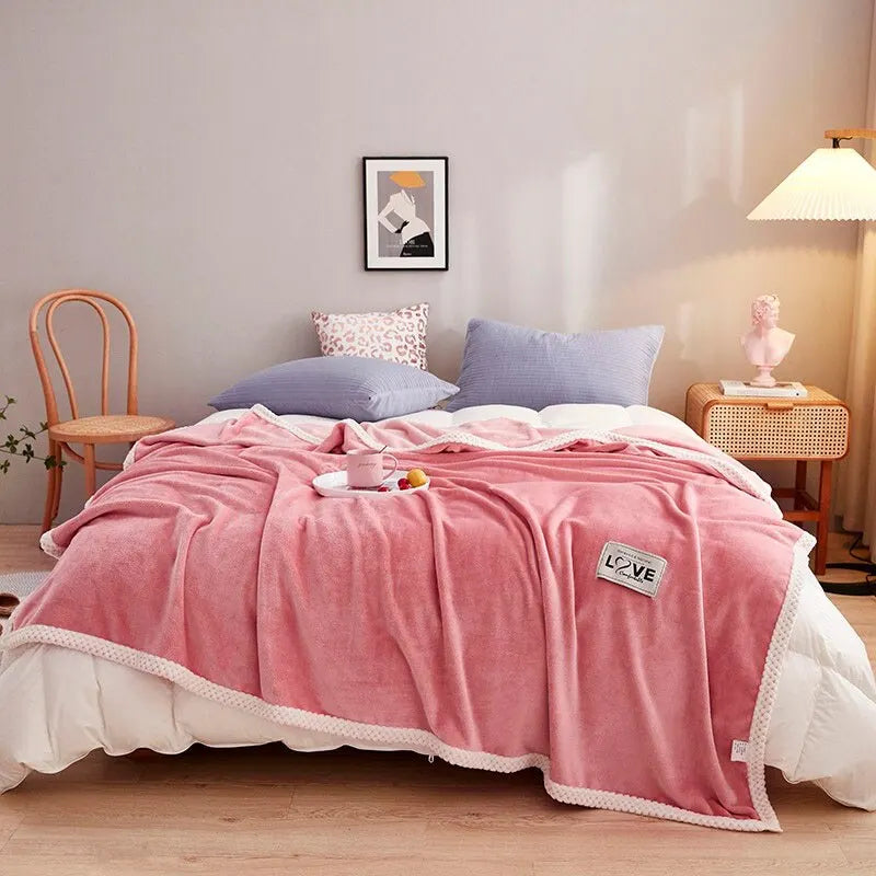 Cozy Lightweight Rose Blanket