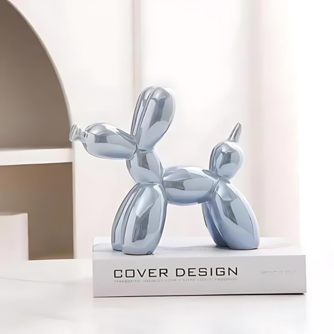 Colorful Ceramic Dog Figurine Statue