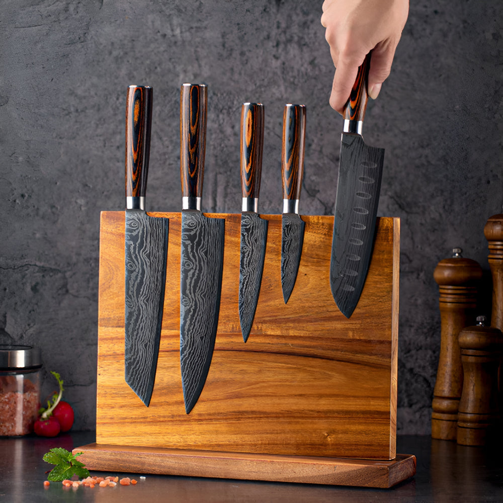 Strong Wooden Magnetic Knife Strip - Luxicro