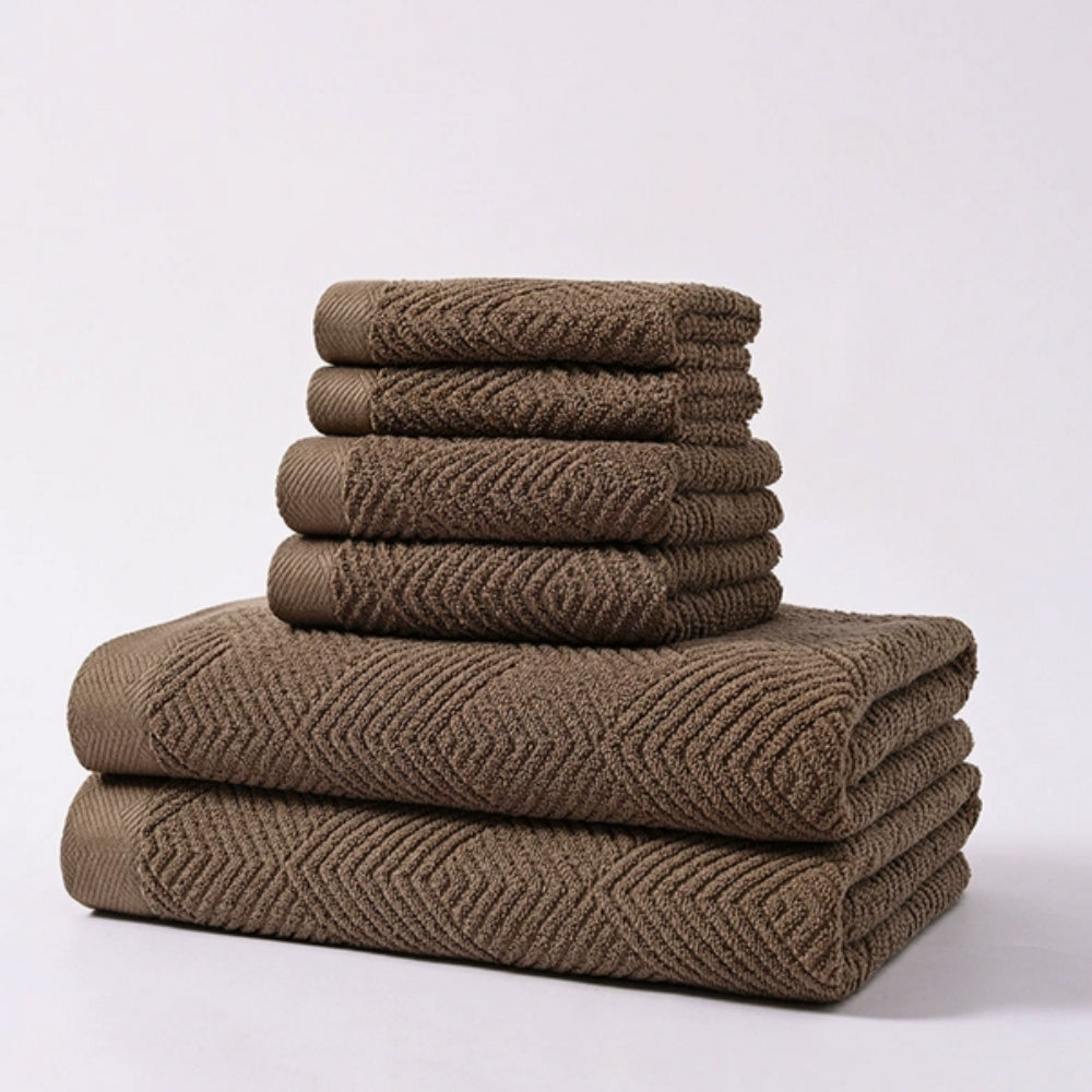 Soft Absorbent Cotton Towels 6 Piece Set
