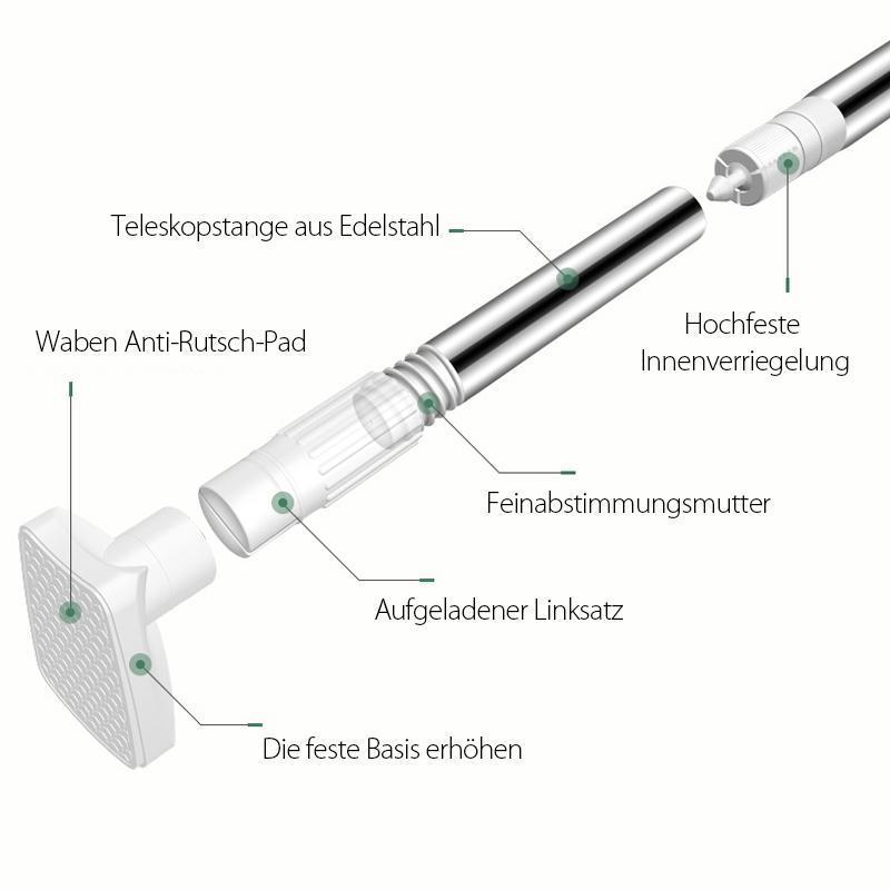 Premium Adjustable Closet Rod Stainless Steel