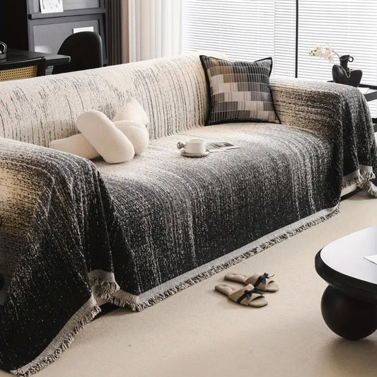 Beige Fabric Couch Slipcover - Luxicro