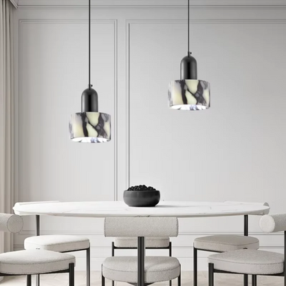 Sleek Dark Crystal Drop Pendant Light