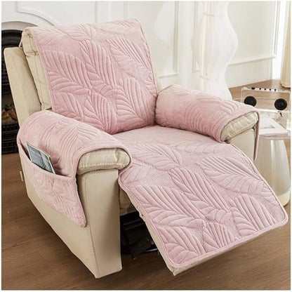 Green Leaf Print Armchair Slipcover