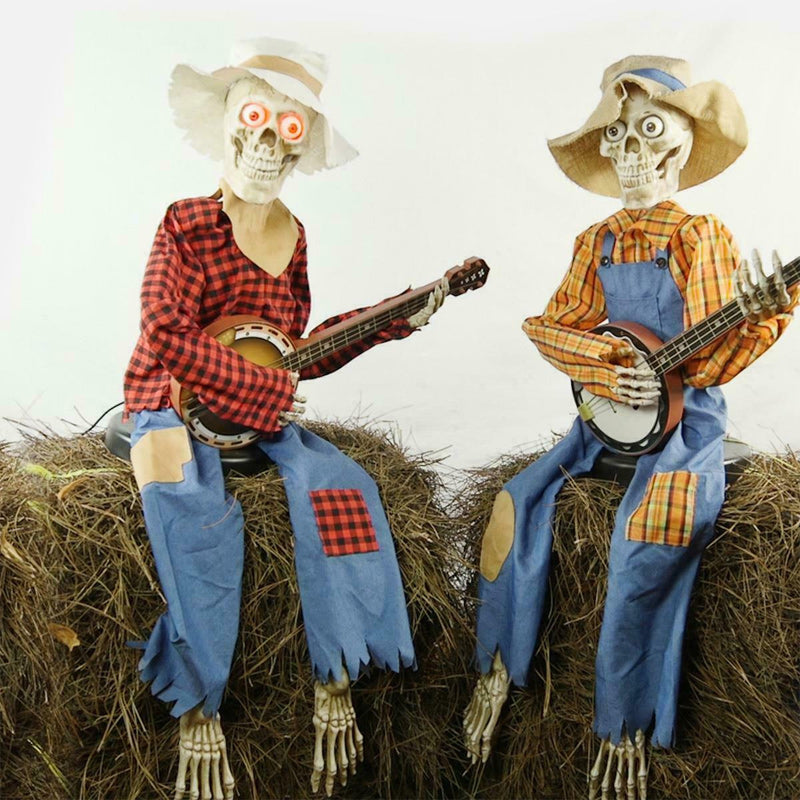 Fun Musical Skeleton Decor Statue