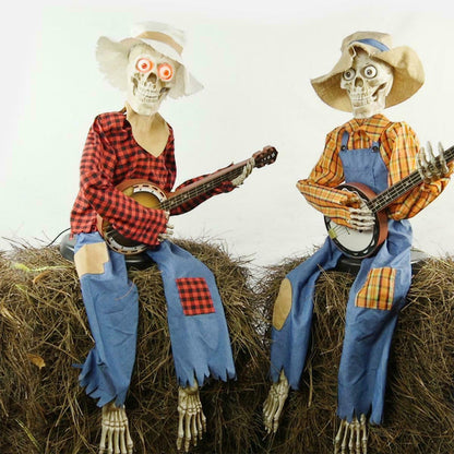 Fun Musical Skeleton Decor Statue