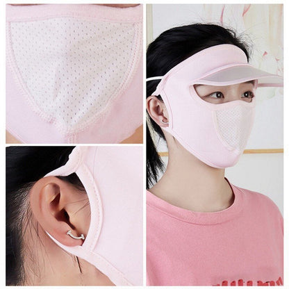 Breathable Summer Sun Hat Face Mask