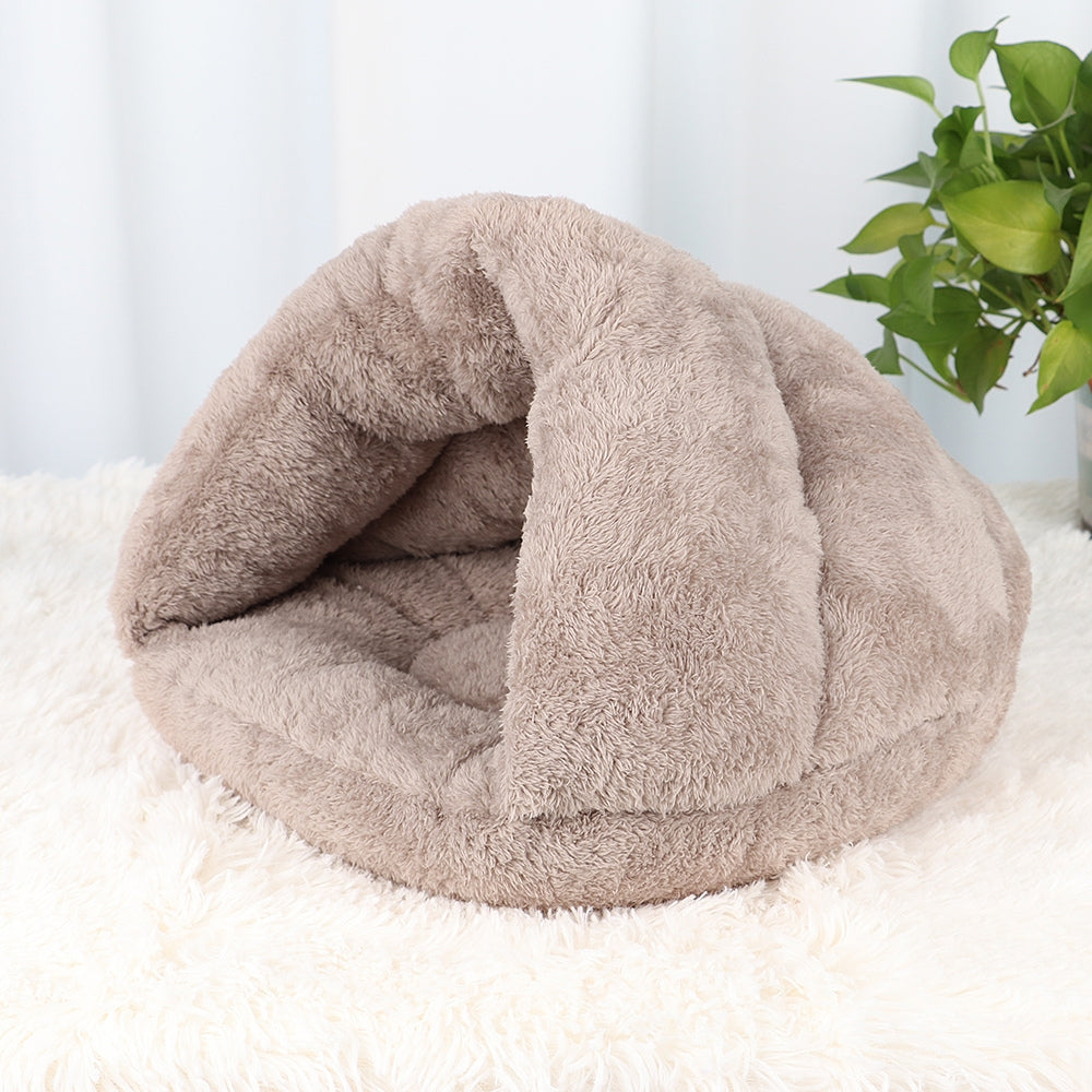 Cozy Fleece Dog Den Bed