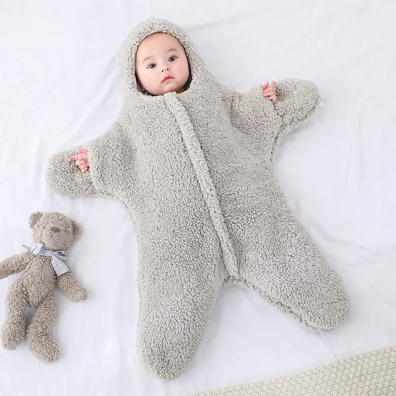 Cozy Baby Romper Suit with Soft Hood