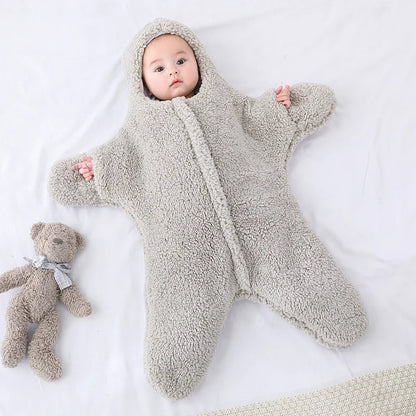 Cozy Baby Romper Suit with Soft Hood