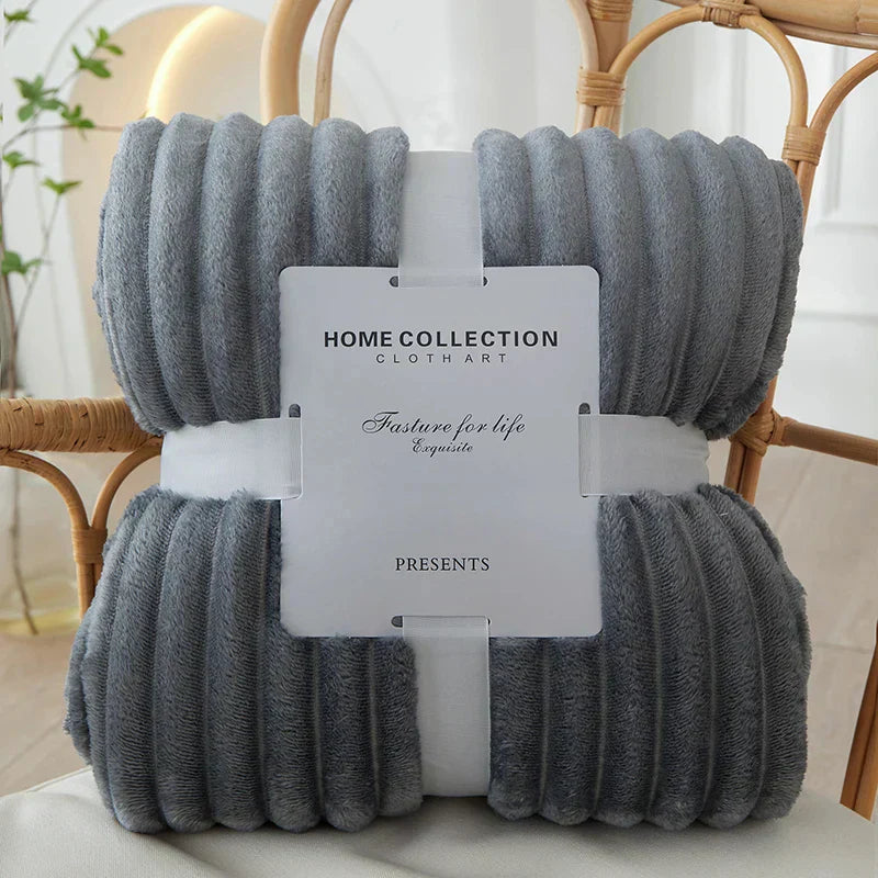 Cozy Colorful Fuzzy Blanket Throw