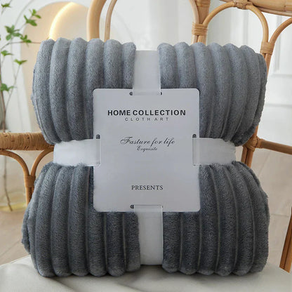 Cozy Colorful Fuzzy Blanket Throw