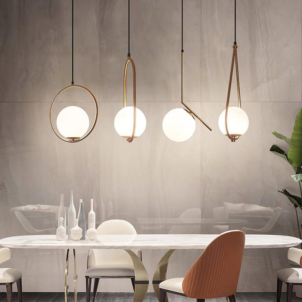 Elegant Glass Hanging Light With Metal Frame - Luxicro
