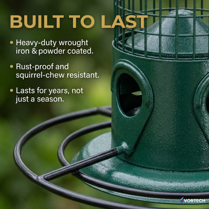 Squirrel Proof Bird Feeder with Weight Activated Guard