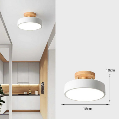 Natural Wood Modern Ceiling Light
