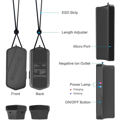 Compact Wearable Air Cleaner Necklace