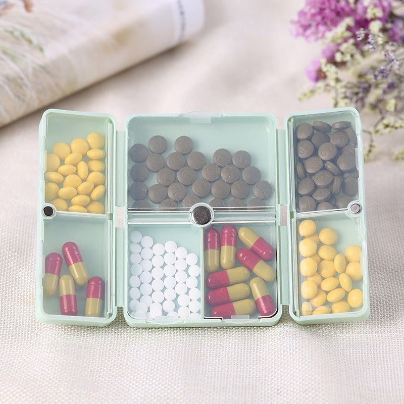 Portable Pill Case 7 Compartment Travel Holder