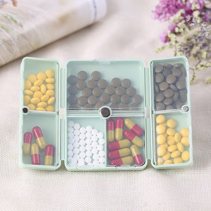 Portable Pill Case 7 Compartment Travel Holder