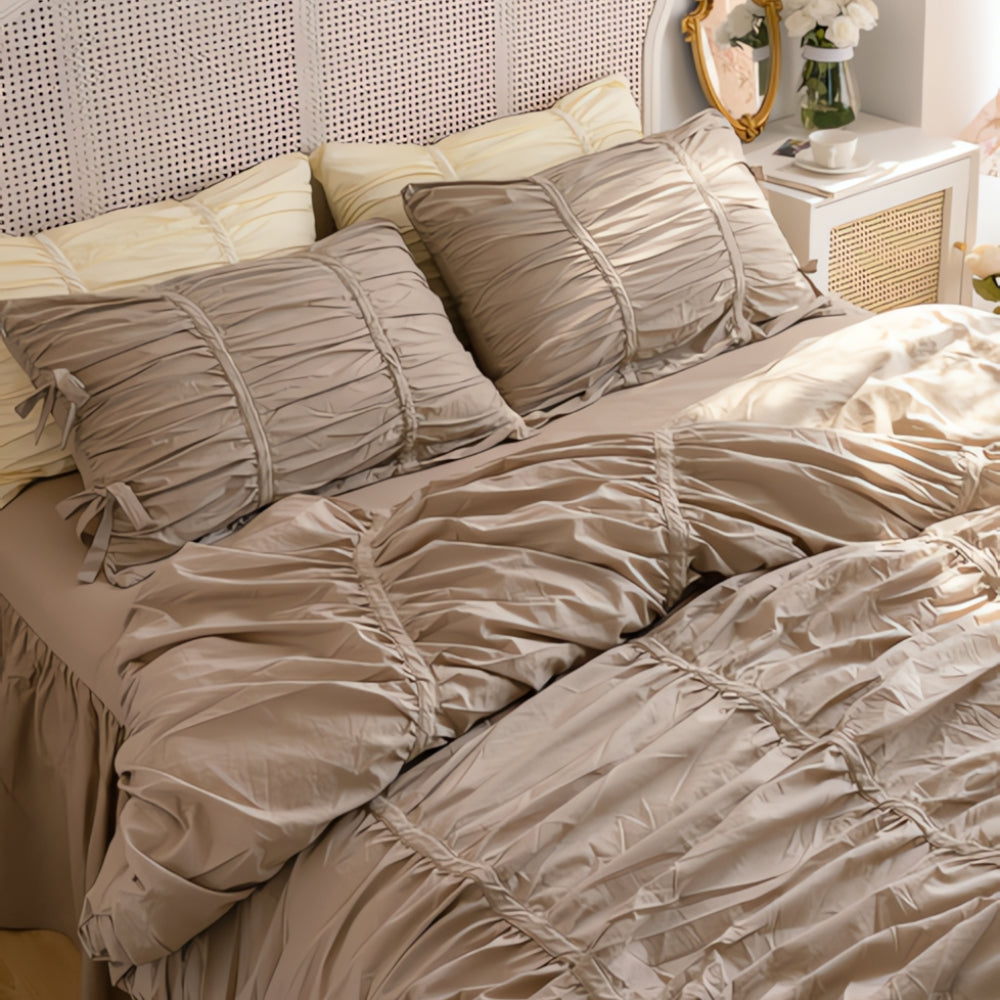 Romantic Ruffle Lace Bed Set | 4 Piece Comforter