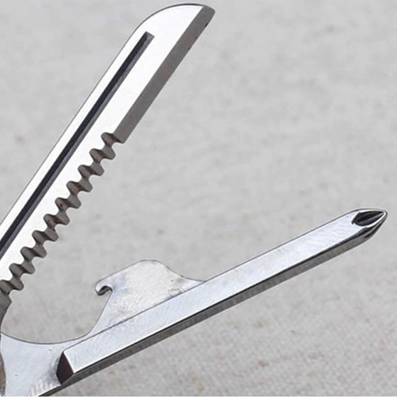 Compact 6-in-1 Folding Keychain Tool